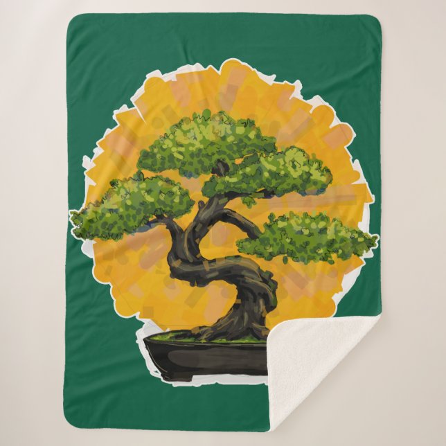 Cobertor Sherpa Bonsai Tree Lover (Frente)