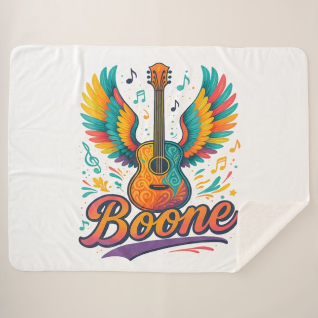 Cobertor Sherpa Boone Guitar (Frente (Horizontal))