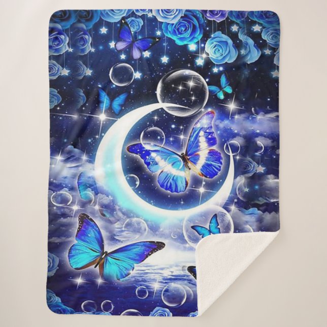 Cobertor Sherpa Borboletas lindas (Frente)
