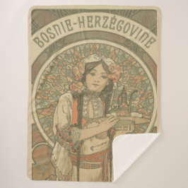 Cobertor Sherpa Bósnia e Herzegovina por Alphonse Mucha (1900)