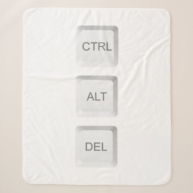 Cobertor Sherpa botão de teclado de computador CTRL ALT DEL do Sli (Frente)