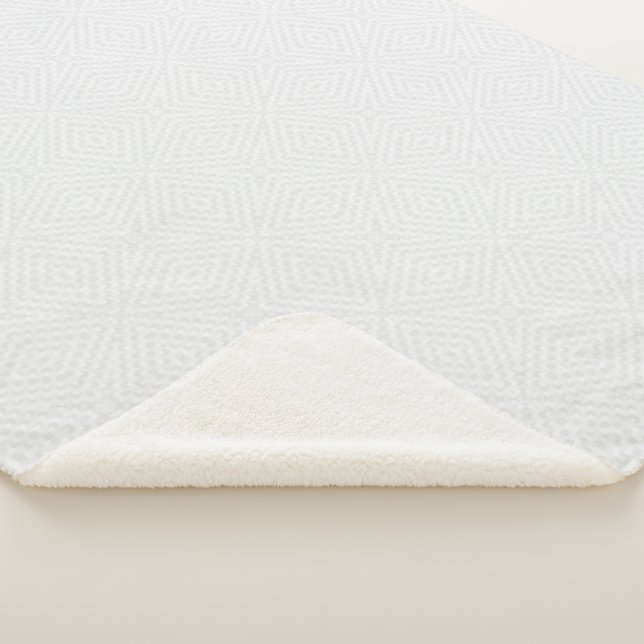 Cobertor Sherpa Branca sólida texturizada. (3/4)