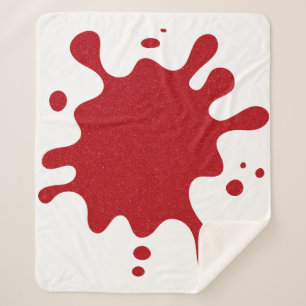 Cobertor Sherpa Branco e Vermelho Tomate Personali
