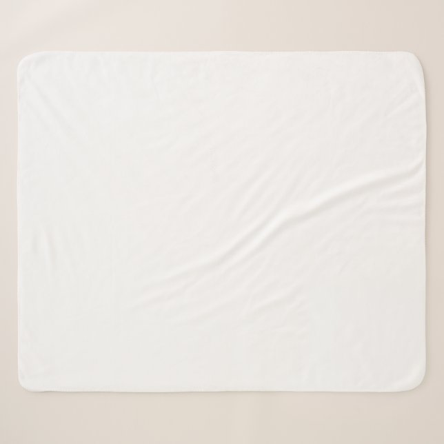 Cobertor Sherpa Branco Sólido (Frente (Horizontal))