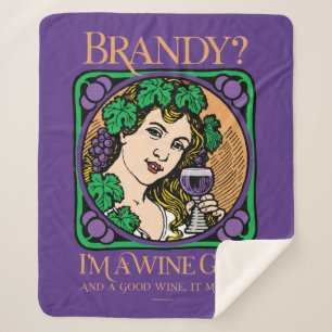 Cobertor Sherpa Brandy (sou uma menina de vinho)
