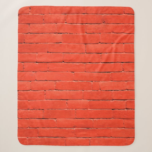 Cobertor Sherpa Brick wall wall red bricks (Frente)