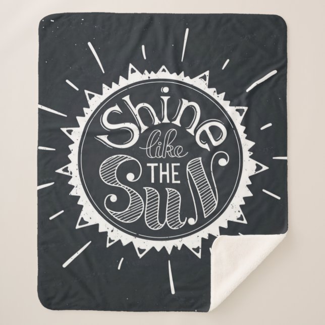 Cobertor Sherpa Brilho como The Sun (Frente)