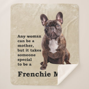 Cobertor Sherpa Brindle French Bulldog Mãe