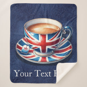 Cobertor Sherpa British Flag Teacup Sherpa Blanket