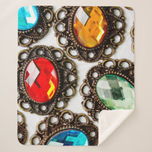 Cobertor Sherpa Brochuras de vinhedo multicoloração em fundo branc