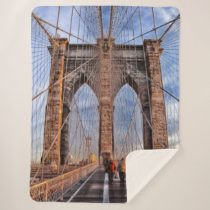 Cobertor Sherpa Brooklyn Bridge Nova Iorque