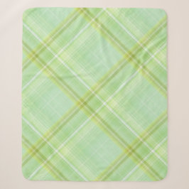Cobertor Sherpa Broto Verde Xadrez Verde Pastel