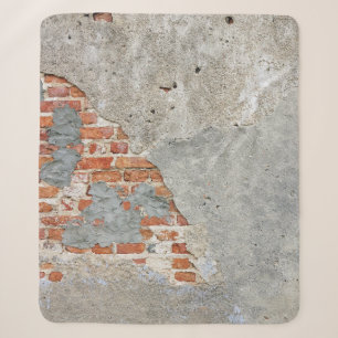 Cobertor Sherpa Brown brick wall