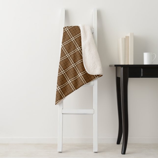 Cobertor Sherpa Brown Tartan (In Situ)