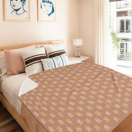 Cobertor Sherpa Brown Triangle Pattern Sherpa Blanket