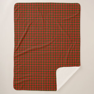 Cobertor Sherpa Bruce tartan xadrez verde
