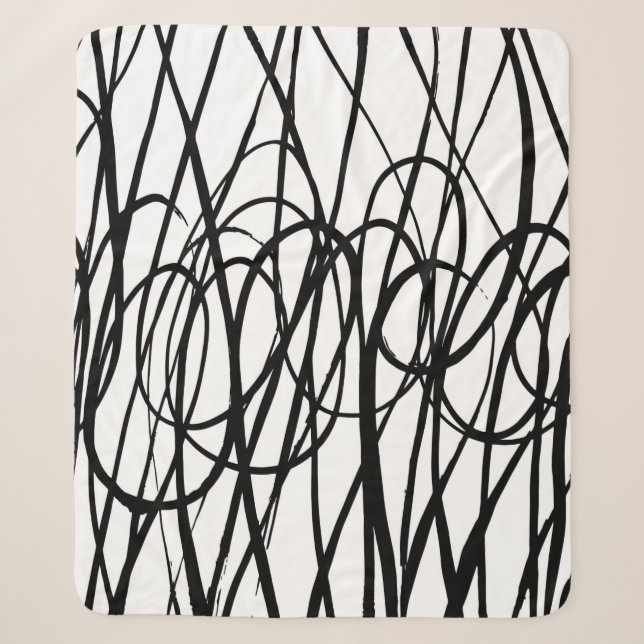 Cobertor Sherpa Brush abstract pattern. Grunge texture. Background (Frente)