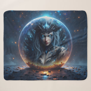 Cobertor Sherpa Bruxa Cósmica – Nascida da Esfera Estelar.