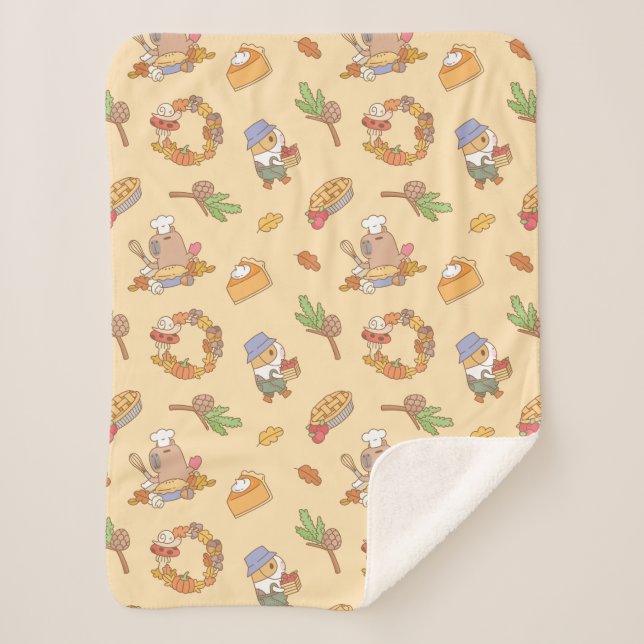 Cobertor Sherpa Bubu, Pig, Queda e Pie Patterno (Frente)