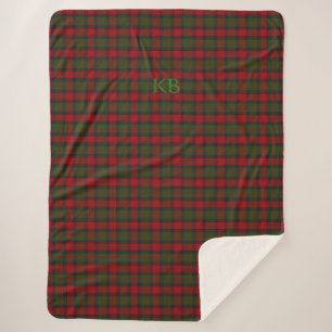 Cobertor Sherpa Buccleuch Oficial Tartan com monograma / nome