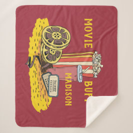 Cobertor Sherpa Buff de Filme de Texto Personalizado