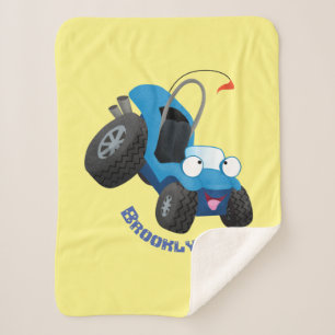 Cobertor Sherpa Buggy duna em forma de cartoon de veículos rodoviá