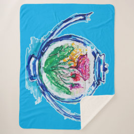 Cobertor Sherpa Bule de Flor