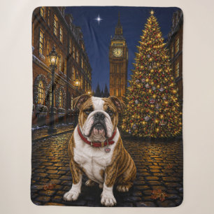 Cobertor Sherpa Bulldog Listrado de Férias 