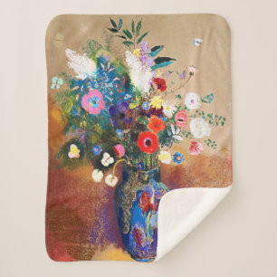 Cobertor Sherpa Buquê de Flores por Odilon Redon
