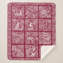 Burgundy Deer Fox Coelho da Floresta de Natal