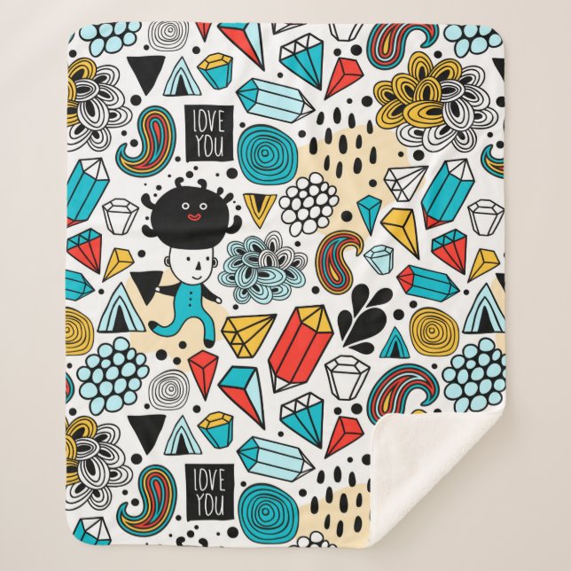 Cobertor Sherpa Cabeça louca (Frente)