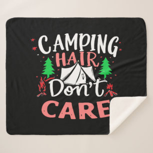 Cobertor Sherpa Cabelo de Acampamento Não Liga Engraçado