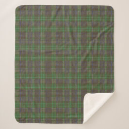 Cobertor Sherpa Cabin Forest Green Tartan