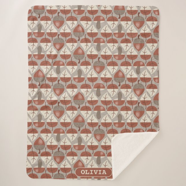 Cobertor Sherpa Cabincore Autumnal Stripes (Frente)