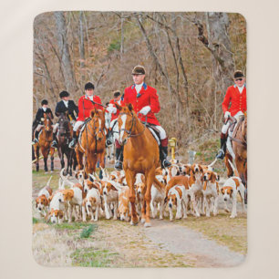 Cobertor Sherpa Caça com cães