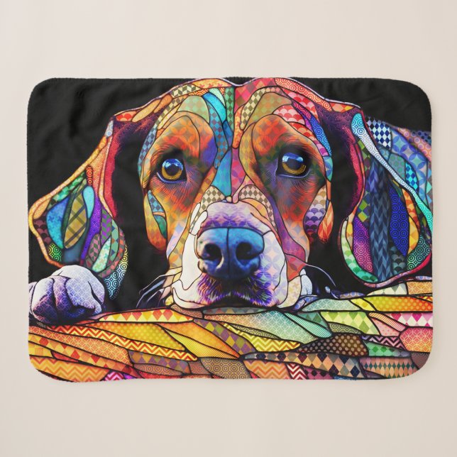Cobertor Sherpa Cachorro Beagle Multicolor 178 (Frente (Horizontal))