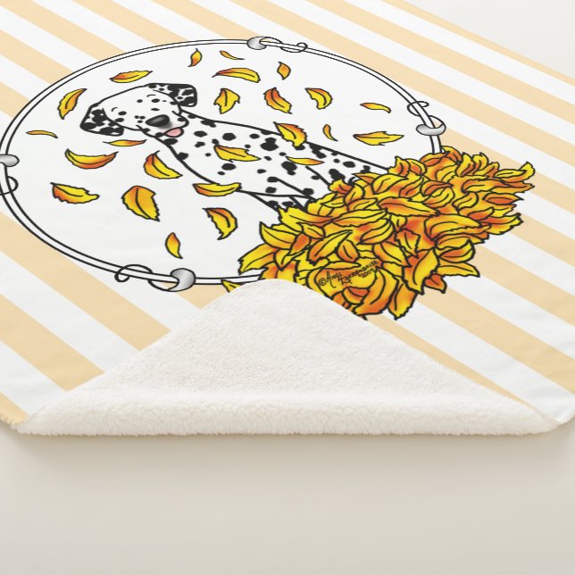 Cobertor Sherpa Cachorro Que Joga Cachorro Dalmático (preto 1) (3/4)