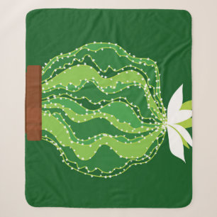 Cobertor Sherpa Cacto verde: motif abstrato natural.