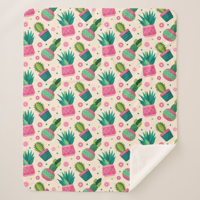 Cobertor Sherpa Cactus (Frente)