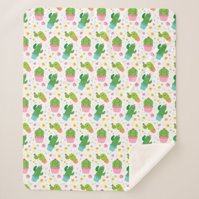 Cobertor Sherpa Cactus Sherpa Blanket (Frente)