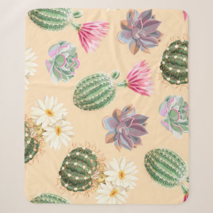 Cobertor Sherpa Cactus Suculente: Padrão de Alto Detalhe