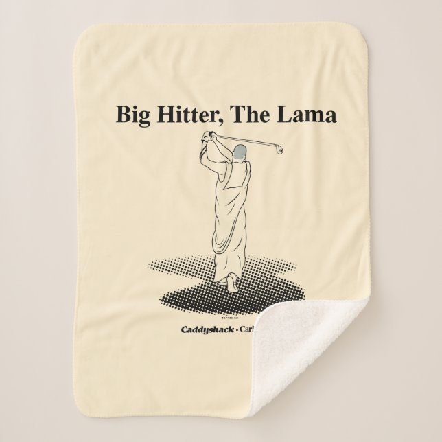 Cobertor Sherpa Caddyshack | Big Hitter, Lama (Frente)