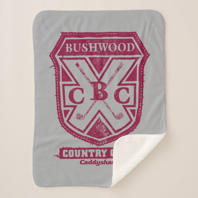 Cobertor Sherpa Caddyshack | Bushwood Country Club Crest (Frente)