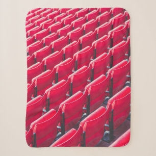 Cobertor Sherpa Cadeiras de teatro vermelho