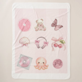 Cobertor Sherpa Caderno Estético Rosa 