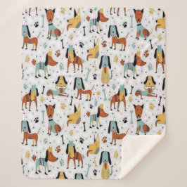 Cobertor Sherpa Cães bobos Sherpa Blanket