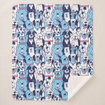 Cães bonitos Sherpa Blanket