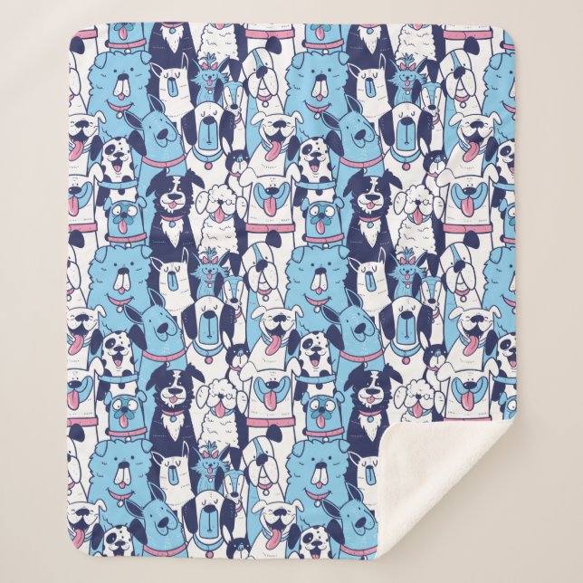 Cobertor Sherpa Cães bonitos Sherpa Blanket (Frente)