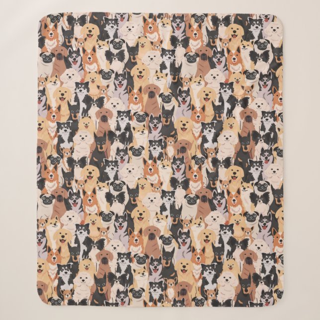 Cobertor Sherpa Cães bonitos Sherpa Blanket (Frente)
