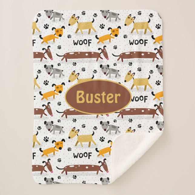 Cobertor Sherpa Cães Bons Sherpa Dog Blanket (Frente)